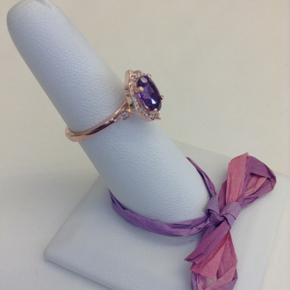 14kt Solid Rose Gold Ring - image 2